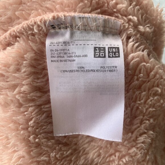 Uniqlo WomenS Pink Fleece Jacket Size M Full-Zip Soft Warm Outerwear - Picture 5 of 6